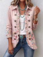 Emma™ | Chaqueta vaquera con estampado de leopardo