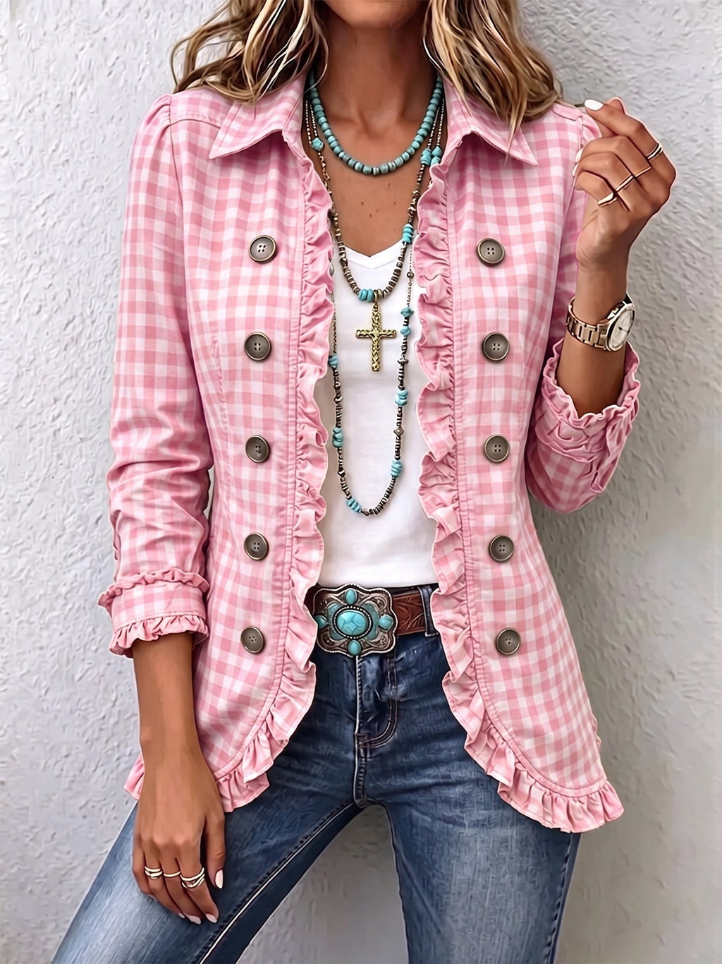 Emma™ | Chaqueta vaquera con estampado de leopardo