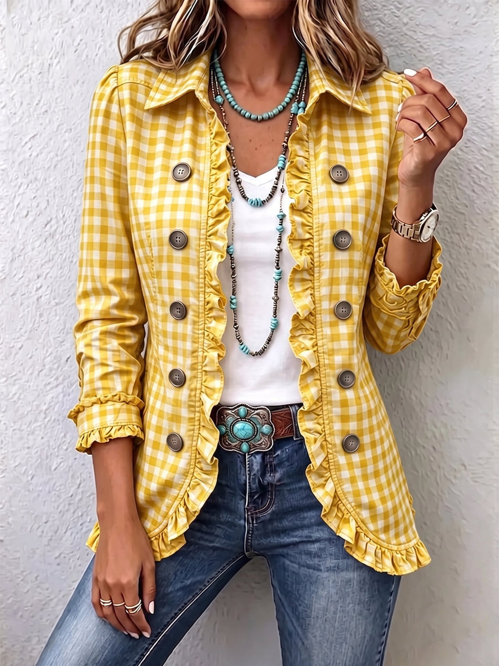 Emma™ | Chaqueta vaquera con estampado de leopardo