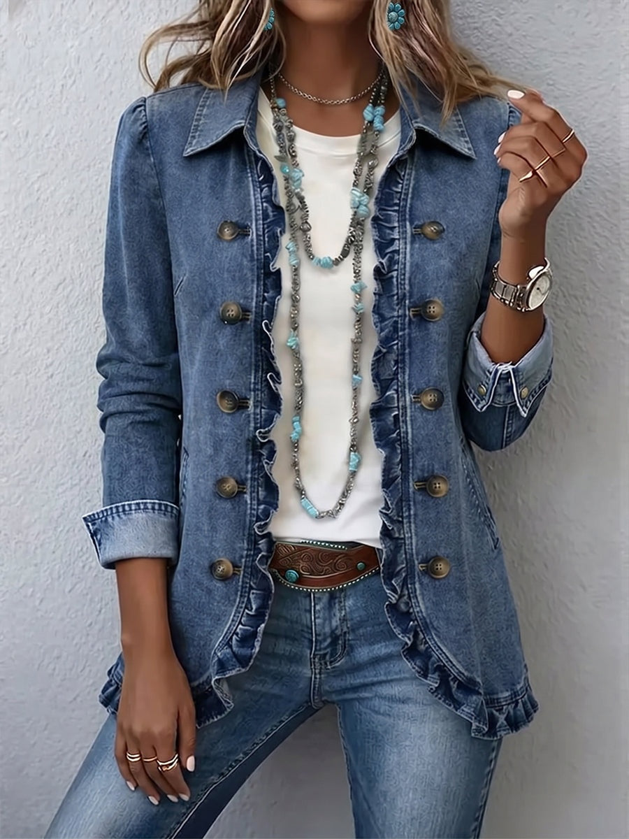 Emma™ | Chaqueta vaquera con estampado de leopardo