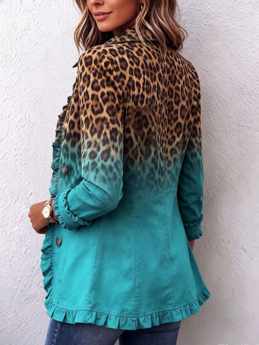 Emma™ | Chaqueta vaquera con estampado de leopardo