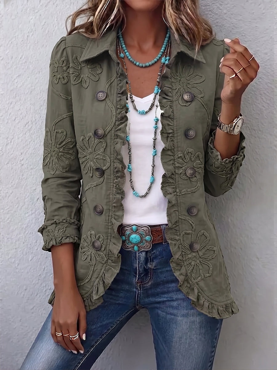 Emma™ | Chaqueta vaquera con estampado de leopardo