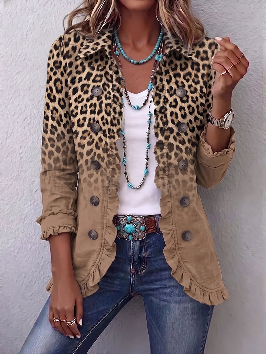 Emma™ | Chaqueta vaquera con estampado de leopardo