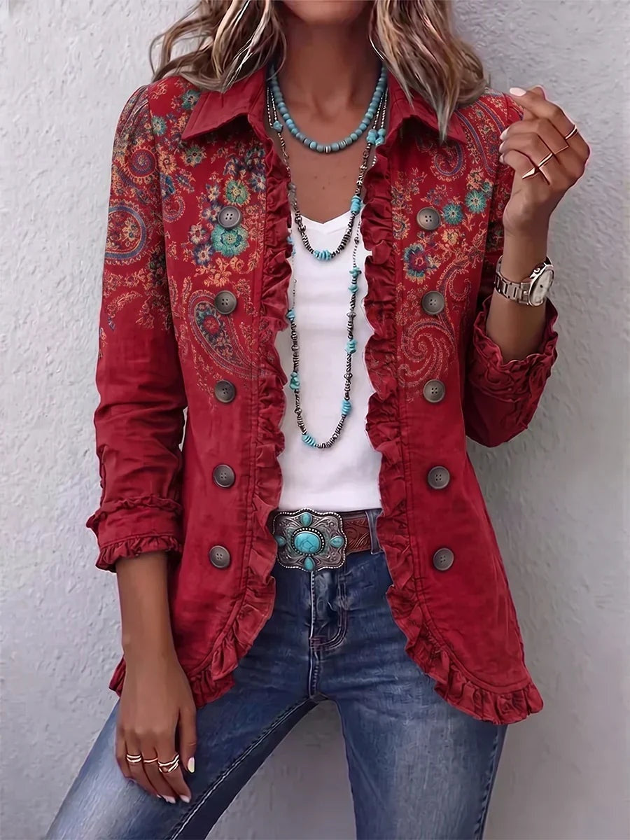 Emma™ | Chaqueta vaquera con estampado de leopardo