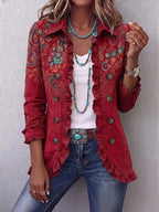 Emma™ | Chaqueta vaquera con estampado de leopardo