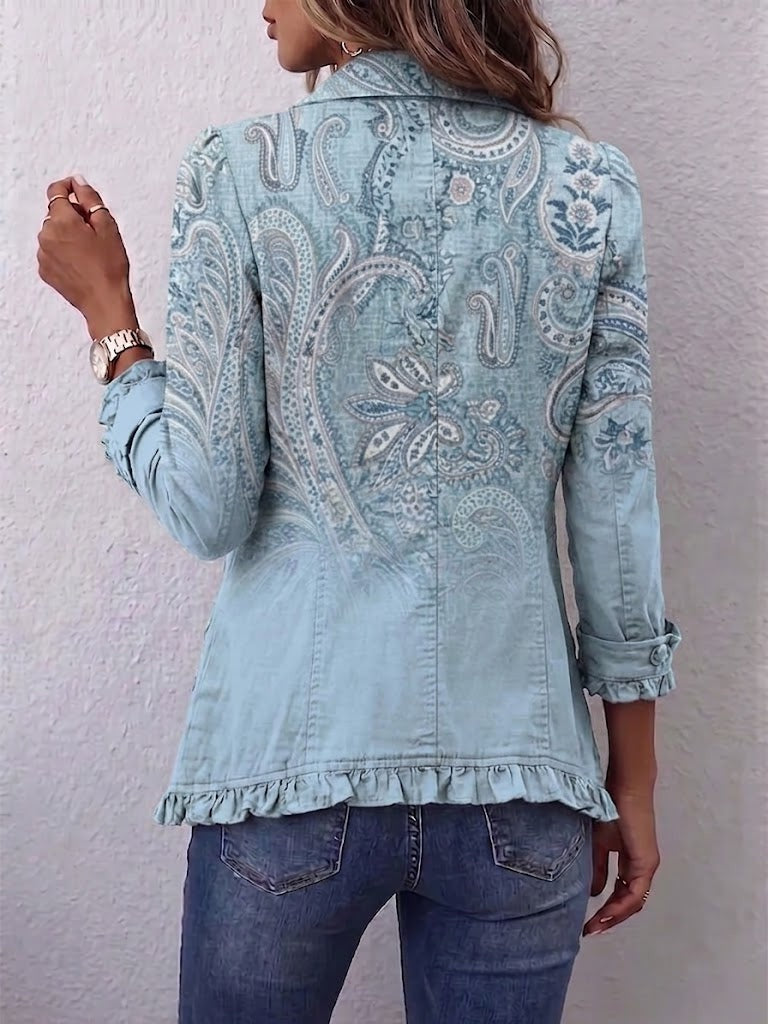 Emma™ | Chaqueta vaquera con estampado de leopardo