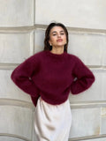 Celeste™ | Jersey de mohair oversize con cuello redondo
