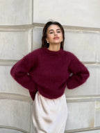 Celeste™ | Jersey de mohair oversize con cuello redondo