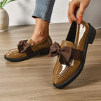 Brianna™ | Mocasines de charol con plataforma y lazo