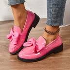 Brianna™ | Mocasines de charol con plataforma y lazo