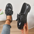 Brianna™ | Mocasines de charol con plataforma y lazo