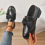 Brianna™ | Mocasines de charol con plataforma y lazo