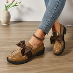 Brianna™ | Mocasines de charol con plataforma y lazo