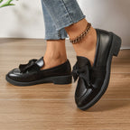 Brianna™ | Mocasines de charol con plataforma y lazo