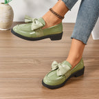 Brianna™ | Mocasines de charol con plataforma y lazo