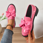 Brianna™ | Mocasines de charol con plataforma y lazo
