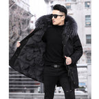 Beau™ | Parka larga de hombre forrada de pelo sintético
