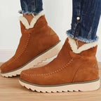 Alexa™ | Botas de invierno de ante con plataforma y forro de pelo