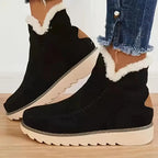 Alexa™ | Botas de invierno de ante con plataforma y forro de pelo