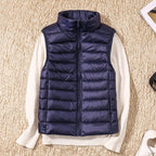 Leah™ | Chaleco de plumas con cuello alto y cremallera