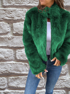 Mackenzie™ | Chaqueta corta de pelo sintético con cremallera