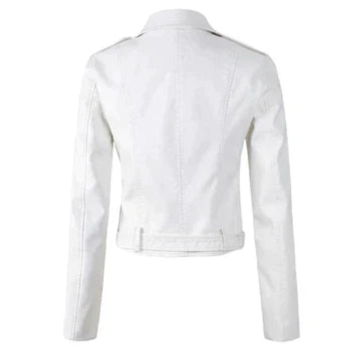 Margot™ | Chaqueta motera de piel sintética con cremallera asimétrica
