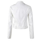 Margot™ | Chaqueta motera de piel sintética con cremallera asimétrica