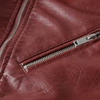 Margot™ | Chaqueta motera de piel sintética con cremallera asimétrica