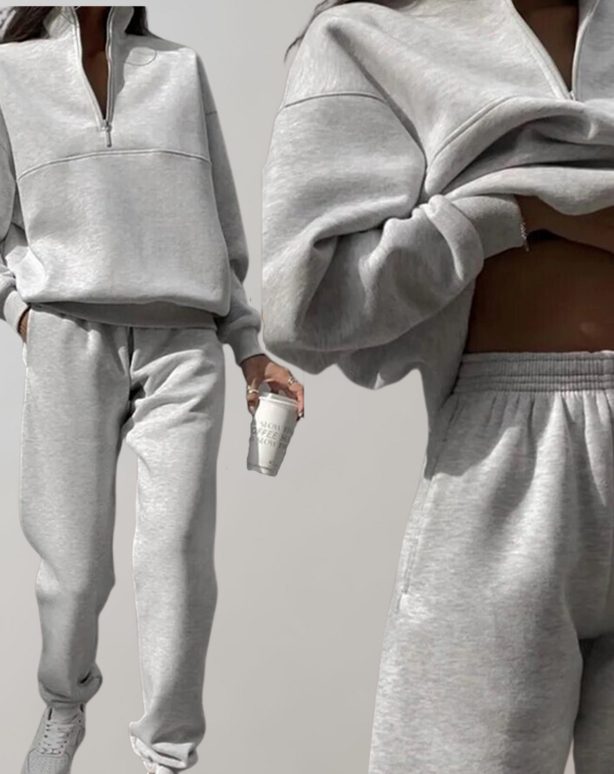 Willow™ | Conjunto polar de sudadera con media cremallera y jogger