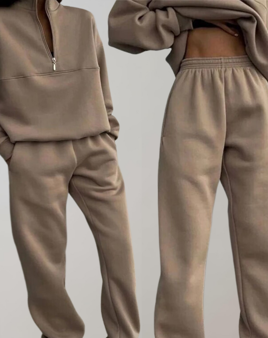 Willow™ | Conjunto polar de sudadera con media cremallera y jogger