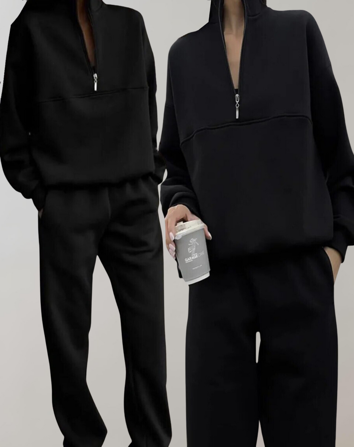 Willow™ | Conjunto polar de sudadera con media cremallera y jogger