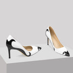 Leah™ | Zapatos de tacón stiletto bicolor con punta fina