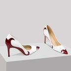 Leah™ | Zapatos de tacón stiletto bicolor con punta fina