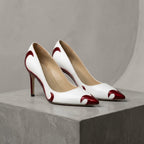 Leah™ | Zapatos de tacón stiletto bicolor con punta fina