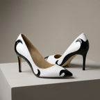 Leah™ | Zapatos de tacón stiletto bicolor con punta fina