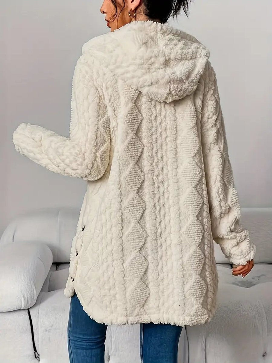 Lucy™ | Chaqueta polar oversize con capucha y botones
