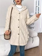 Lucy™ | Chaqueta polar oversize con capucha y botones