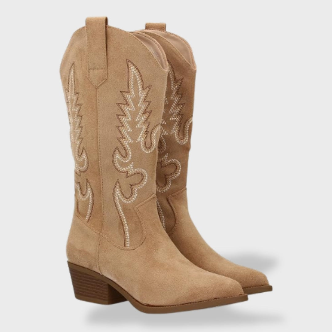 Melody™ | Botas camperas altas de ante con bordado western