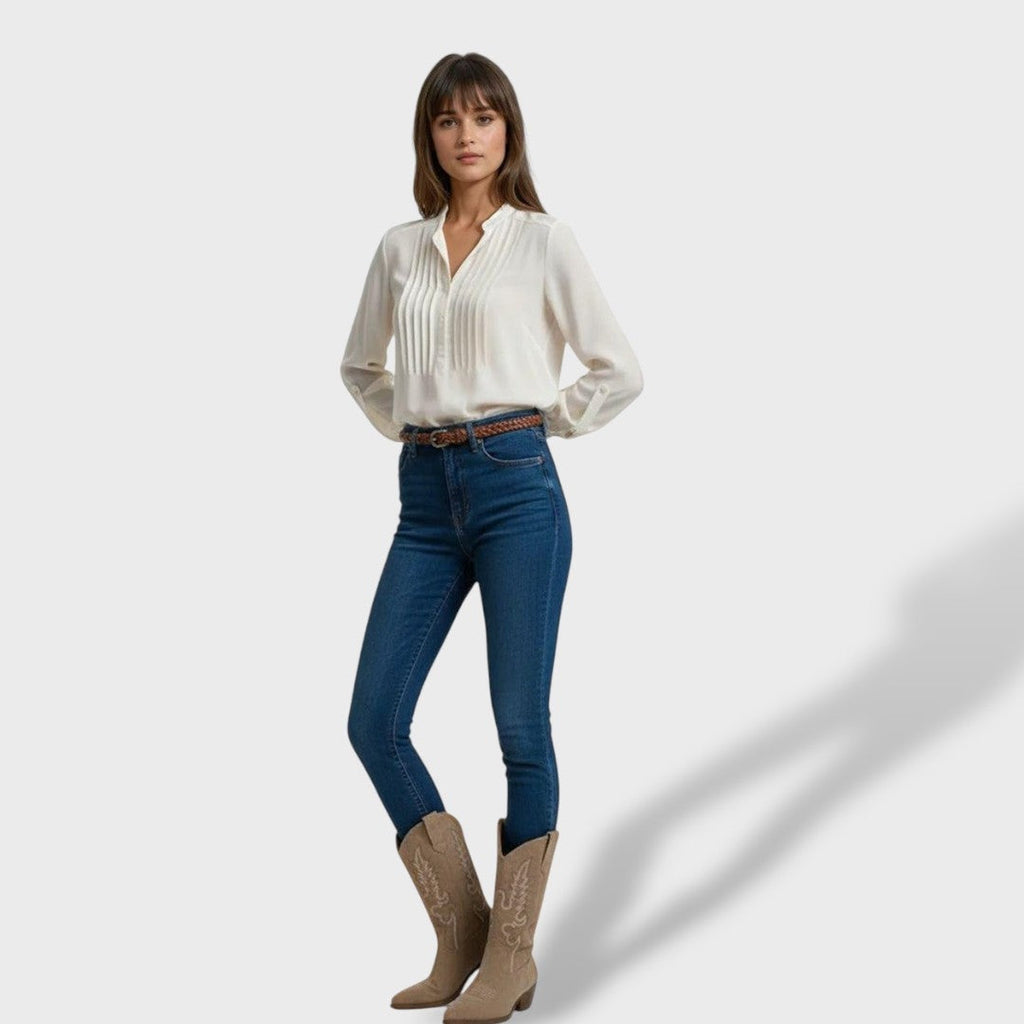 Melody™ | Botas camperas altas de ante con bordado western