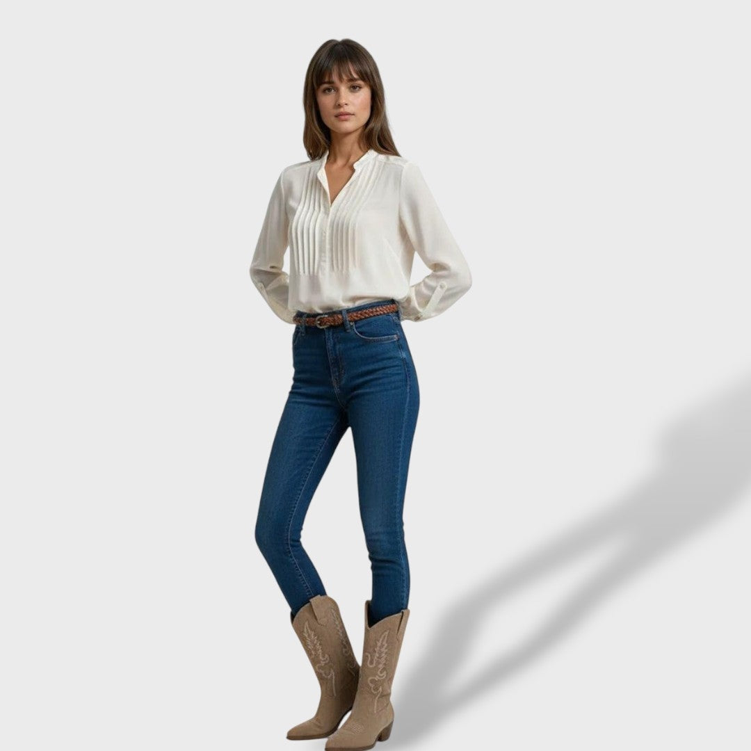 Melody™ | Botas camperas altas de ante con bordado western