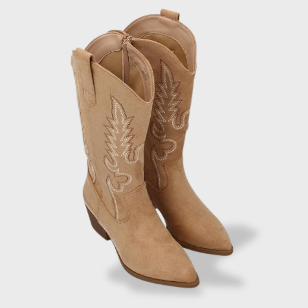Melody™ | Botas camperas altas de ante con bordado western