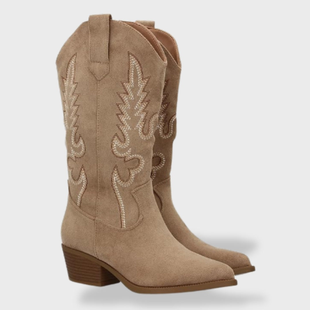 Melody™ | Botas camperas altas de ante con bordado western