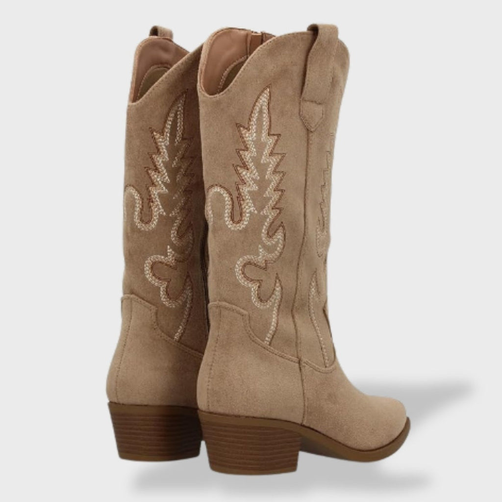 Melody™ | Botas camperas altas de ante con bordado western