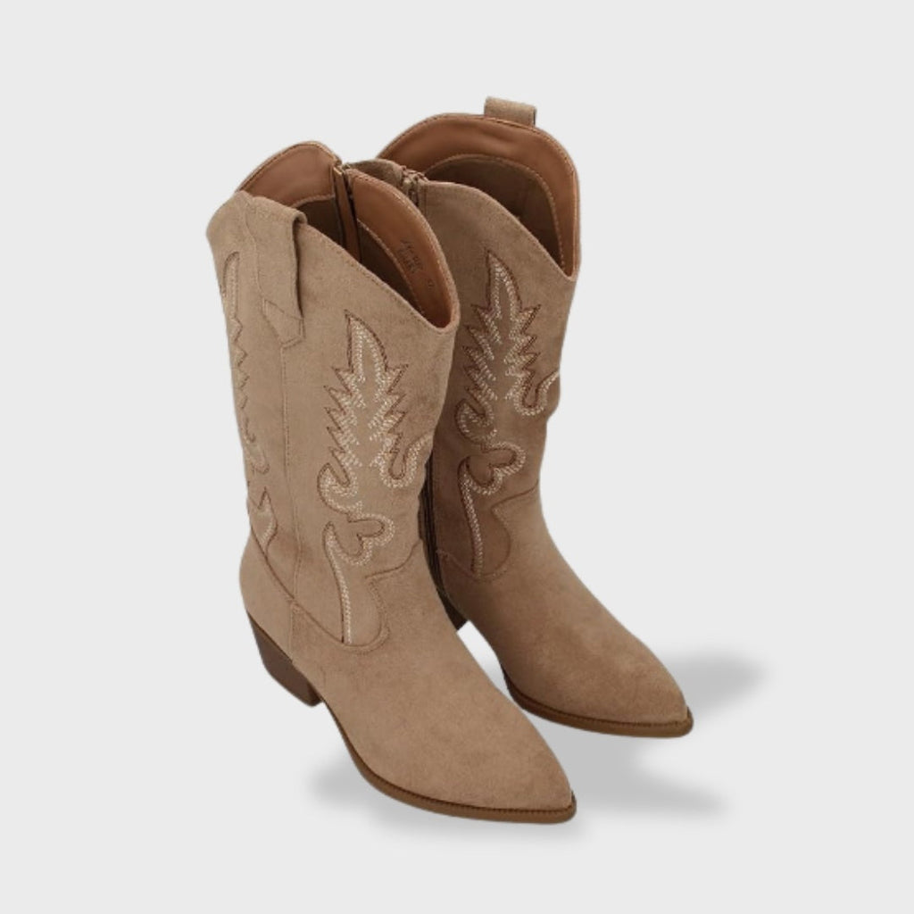 Melody™ | Botas camperas altas de ante con bordado western
