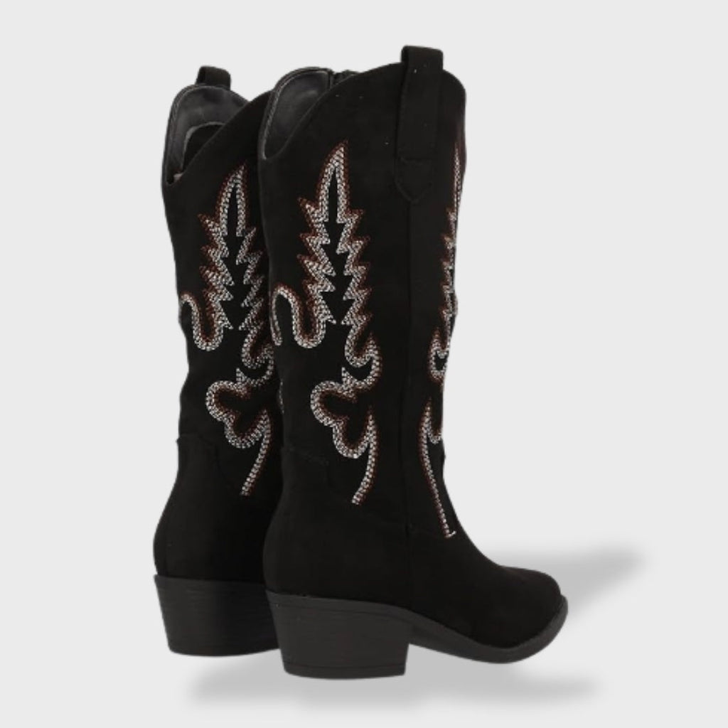 Melody™ | Botas camperas altas de ante con bordado western