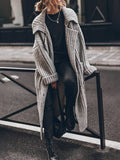 Eleanor™ | Cárdigan largo oversize de punto grueso con solapas
