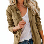 Joanna™ | Chaqueta militar utilitaria con múltiples bolsillos