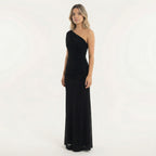 Josephine™ | Vestido largo de fiesta asimétrico con fruncido