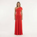 Josephine™ | Vestido largo de fiesta asimétrico con fruncido