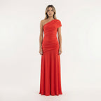 Josephine™ | Vestido largo de fiesta asimétrico con fruncido